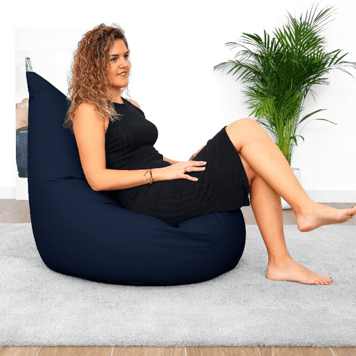 Poltrona Puff em couro sintético Marino Happers XL HAPPERS