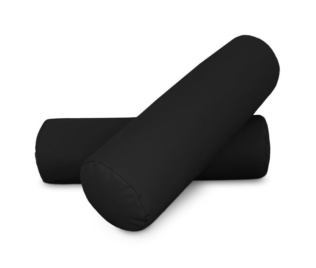 Cojin rodillo 50x15 negro pack 2 unidades 50x15 happers