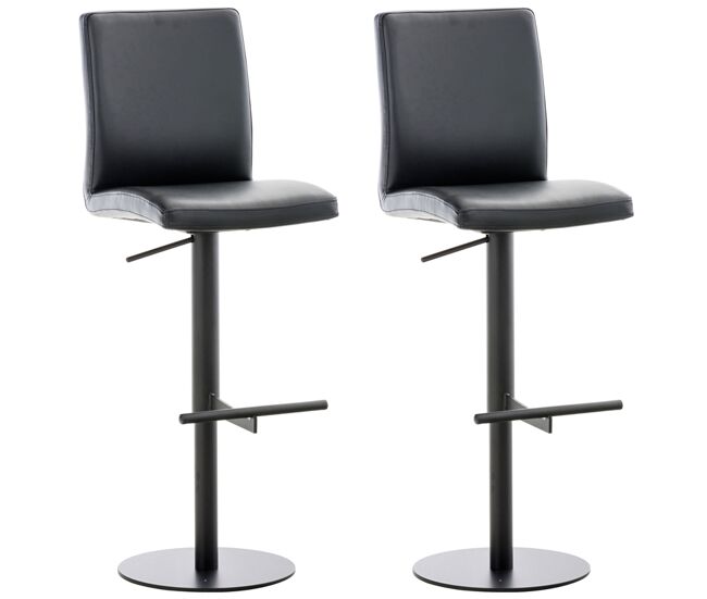 Set de 2 taburetes cadiz en simil cuero 40x49x93 cm