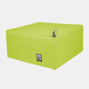 Puff Cama de Solteiro para uma pessoa Leatherette Interior Green Happers Único HAPPERS