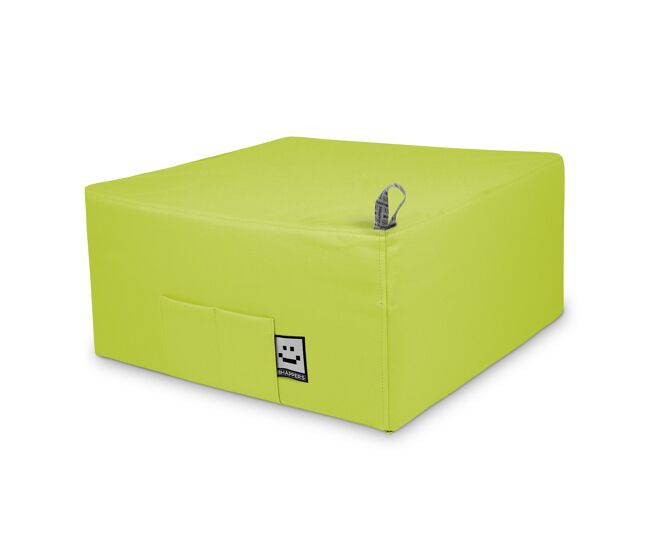 Puff cama individual para una persona polipiel verde happers único happers