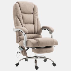 Silla de oficina masajeante Pacific en Tela Gris topo 64X68X118 cm