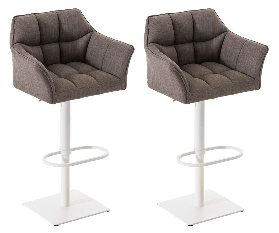 Set de 2 taburetes damaso en tela 64x45x88 cm