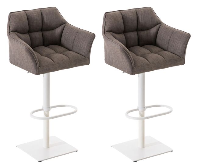 Set de 2 taburetes damaso en tela 64x45x88 cm