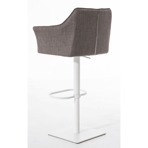 Juego de 2 taburetes de bar Damaso con tapizado de tela Gris 45X64X88 cm Juego de 2 taburetes de bar Damaso con tapizado de tela Gris 45X64X88 cm
