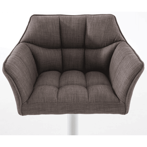 Juego de 2 taburetes de bar Damaso con tapizado de tela Gris 45X64X88 cm Juego de 2 taburetes de bar Damaso con tapizado de tela Gris 45X64X88 cm