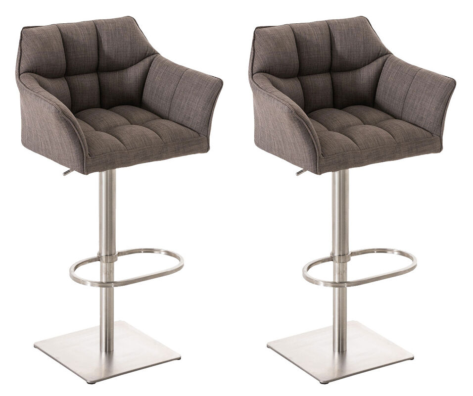 Set de 2 taburetes damaso en tela 64x45x88 cm