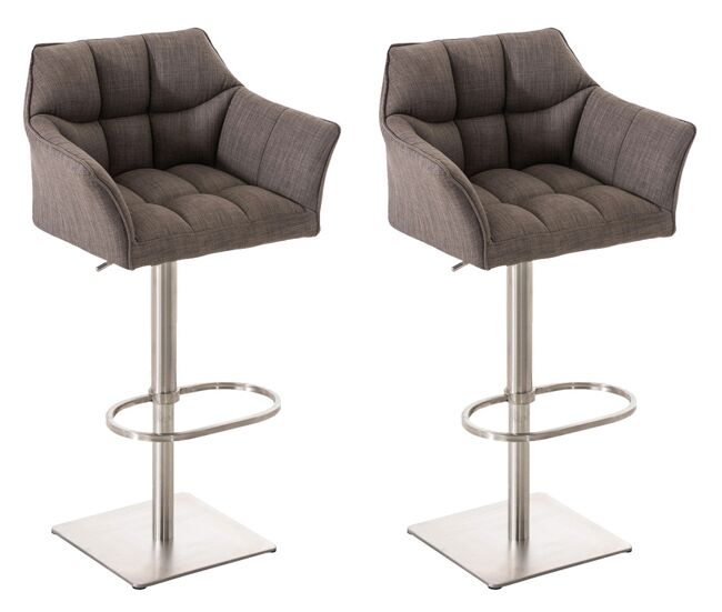 Set de 2 taburetes damaso en tela 64x45x88 cm