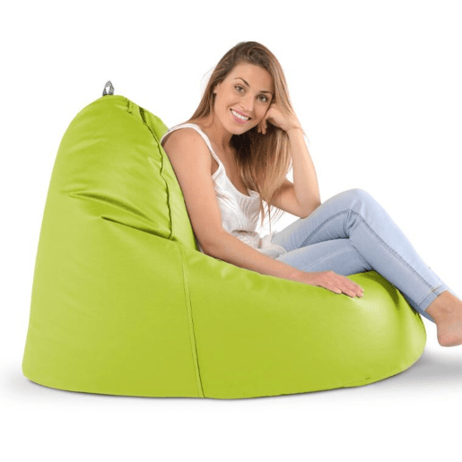 Puff Lounge Leatherette Indoor Green Happers HAPPERS