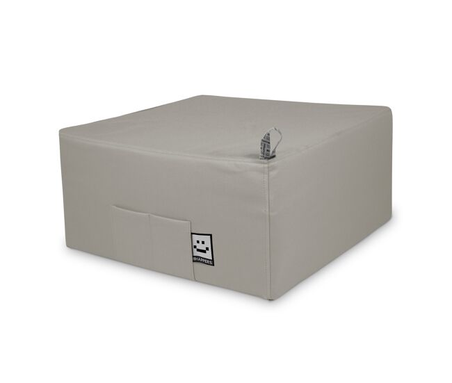 Puff cama individual para una persona polipiel gris claro happers único happers