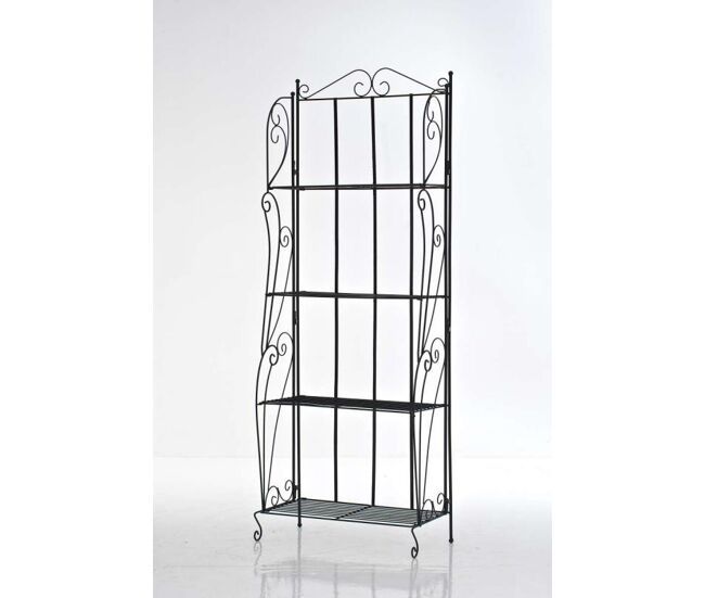 Estantería de Hierro Plegable Lea Metal Negro 30X60X160 cm