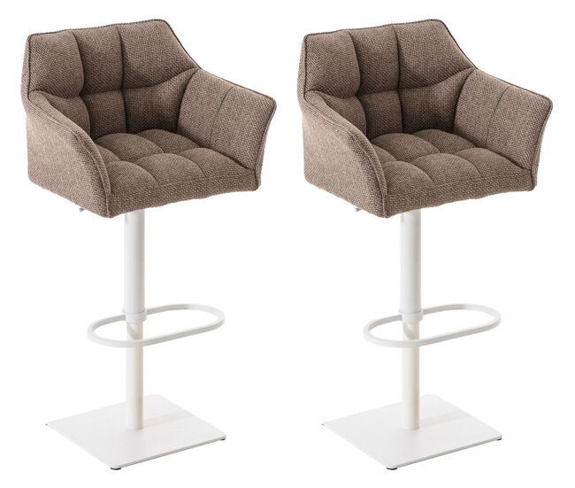 Set de 2 taburetes damaso en tela 64x45x88 cm