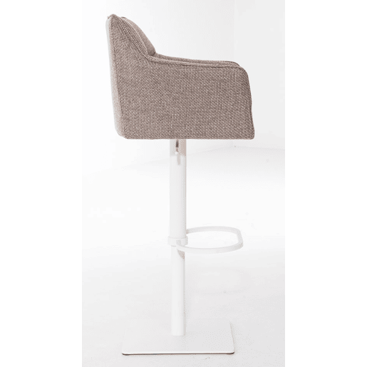 Juego de 2 taburetes de bar Damaso con tapizado de tela Marrón tierra 45X64X88 cm