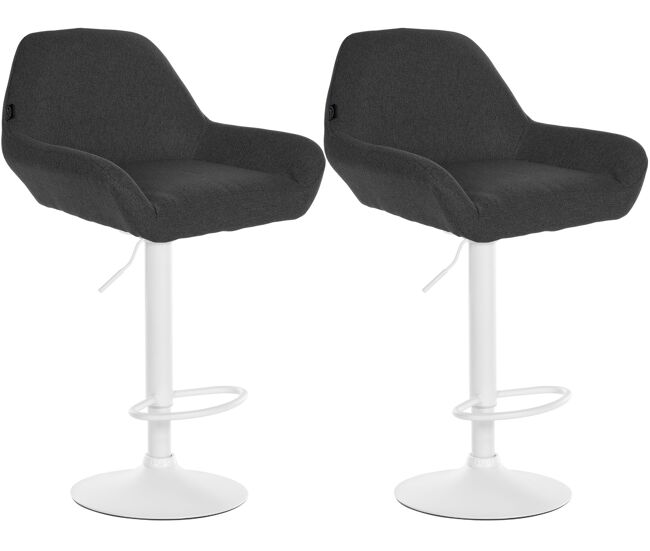 Set de 2 taburetes braga en tela 51x52x89 cm