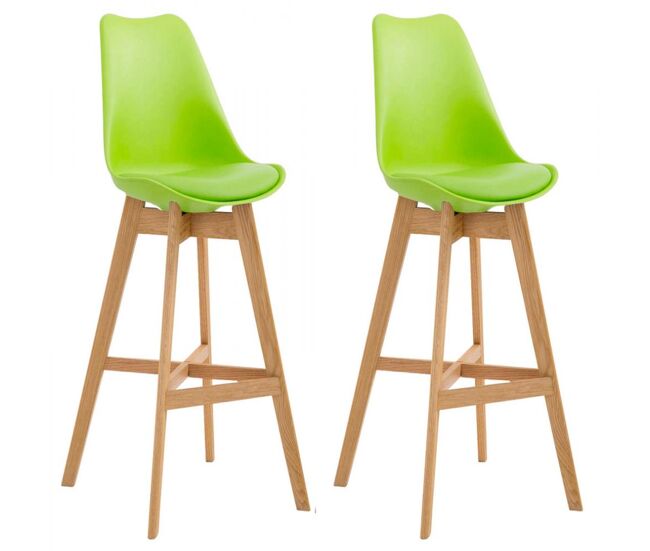 Set de 2 taburetes cannes ~ asiento en polipropileno 48x56x112 cm