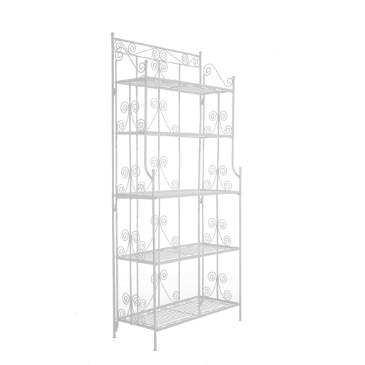 Estantería Decorativa de Hierro Ciara Metal Blanco 34.5X74.5X173 cm