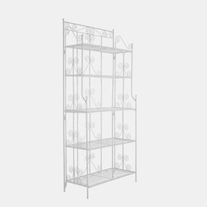 Estantería Decorativa de Hierro Ciara Metal Blanco 34.5X74.5X173 cm