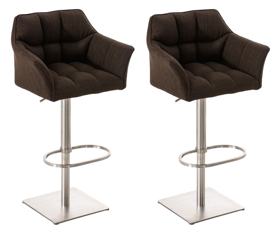 Set de 2 taburetes damaso en tela 64x45x88 cm