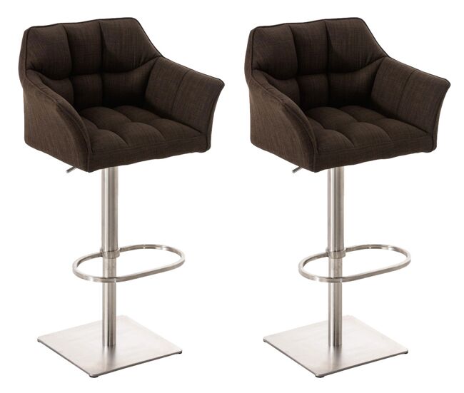 Set de 2 taburetes damaso en tela 64x45x88 cm