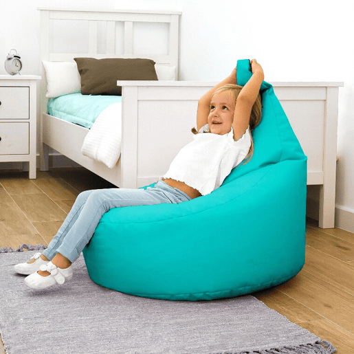 Poltrona Puff Poltrona Couro Turquesa Interior Infantil HAPPERS