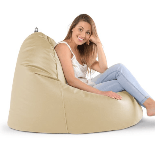 Puff Lounge Leatherette Interior Ecru Happers HAPPERS