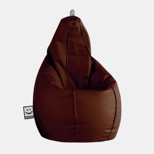 Puff Pêra Couro ecológico Brown XL HAPPERS