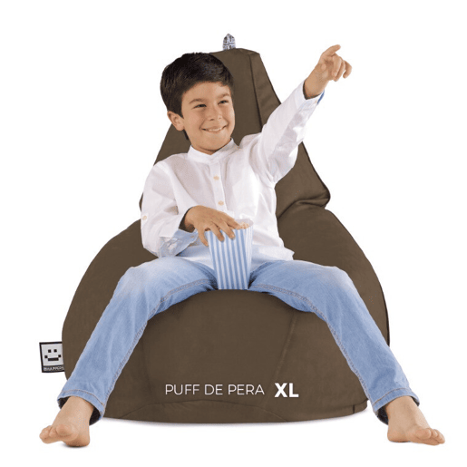 Puff Pêra Couro ecológico Brown XL HAPPERS Puff Pêra Couro ecológico Brown XL HAPPERS