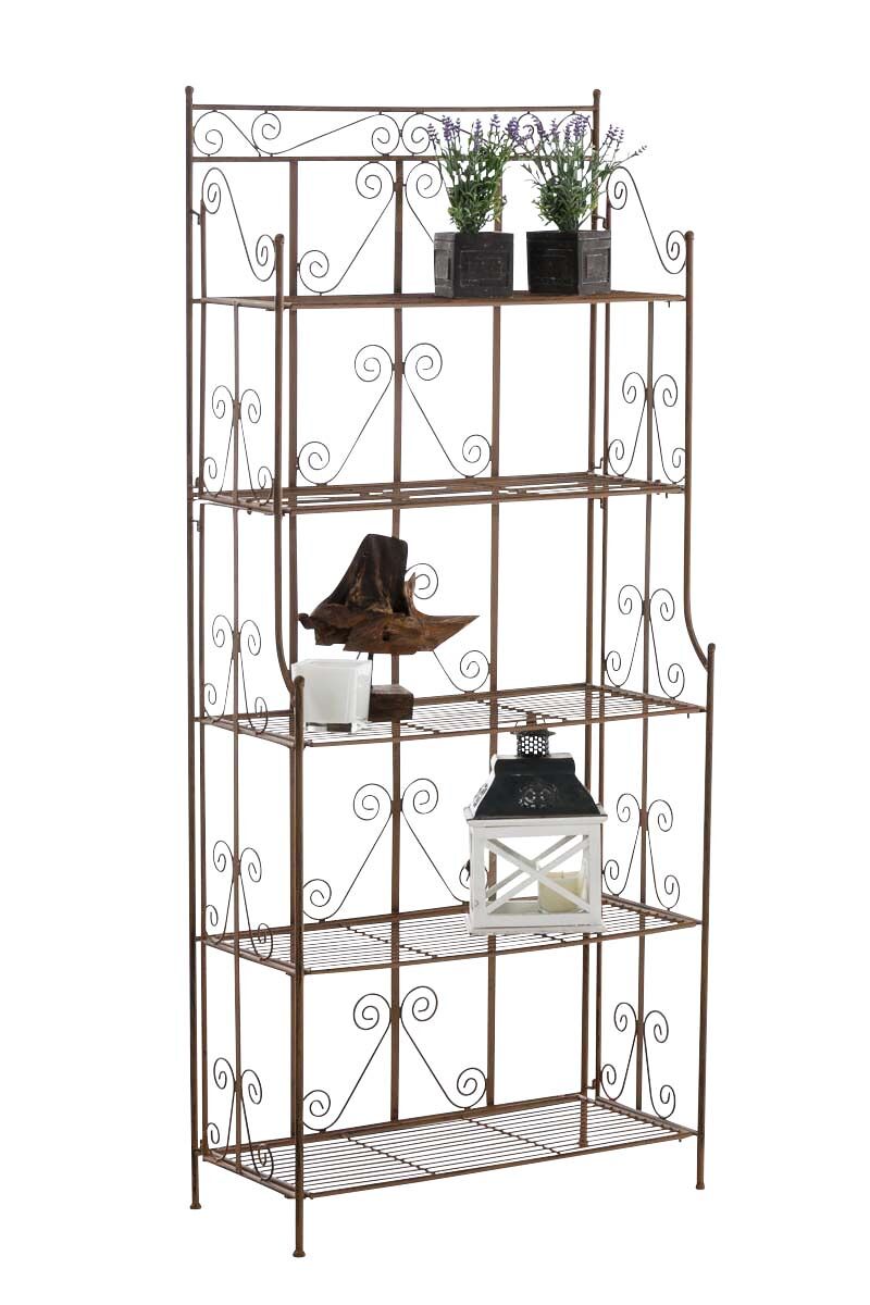 Estantería Decorativa de Hierro Ciara 74 Marrón Claro