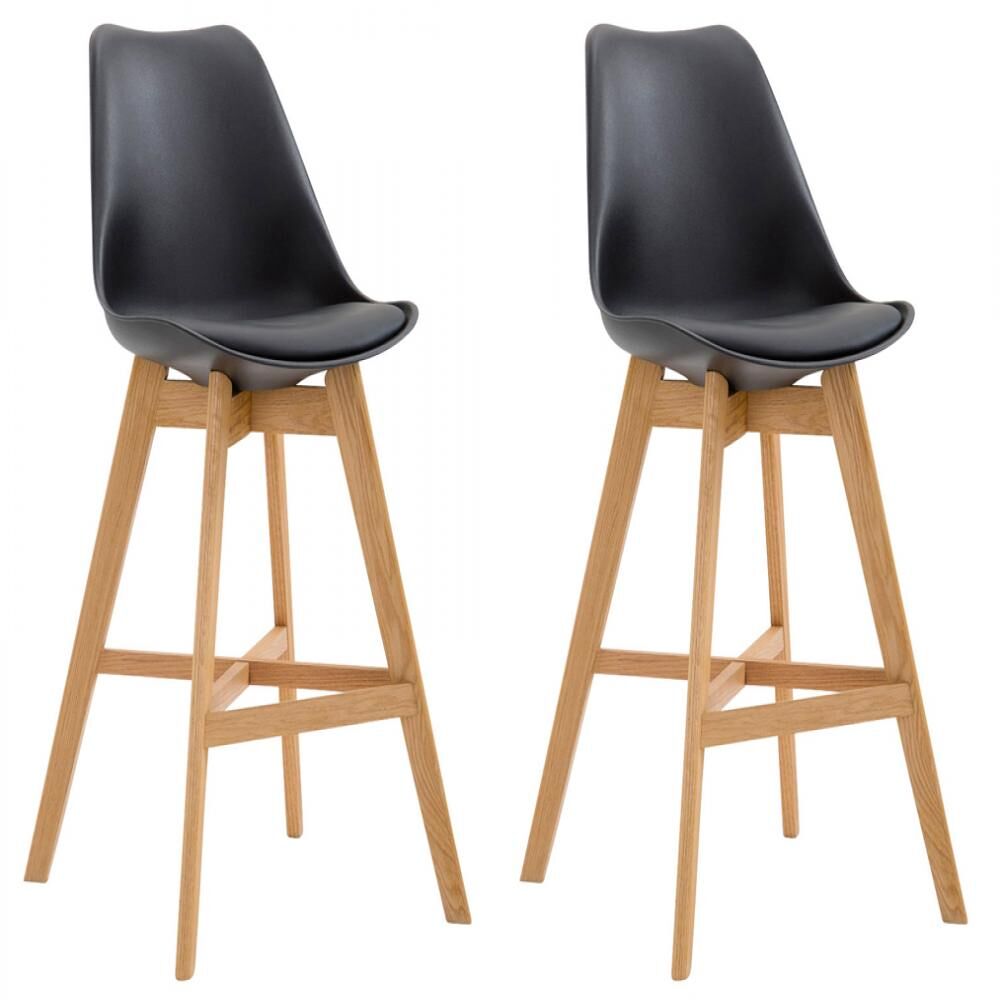 Set de 2 taburetes cannes ~ asiento en polipropileno 48x56x112 cm