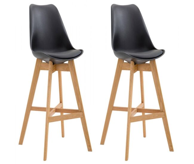 Set de 2 taburetes cannes ~ asiento en polipropileno 48x56x112 cm