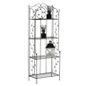 Estantería de Hierro Plegable Arona Metal Negro 33X60X158 cm