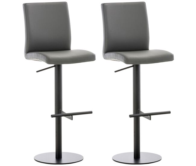 Set de 2 taburetes cadiz en simil cuero 40x49x93 cm