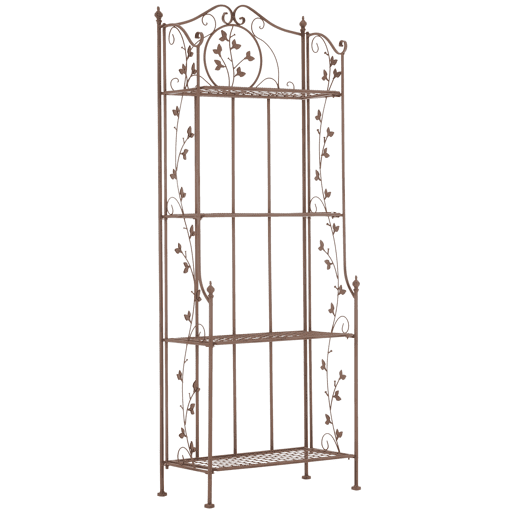 Estantería de Hierro Plegable Arona Metal Marrón antiguo 33X60X158 cm