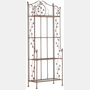 Estantería de Hierro Plegable Arona Metal Marrón antiguo 33X60X158 cm
