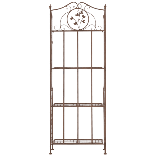 Estantería de Hierro Plegable Arona Metal Marrón antiguo 33X60X158 cm