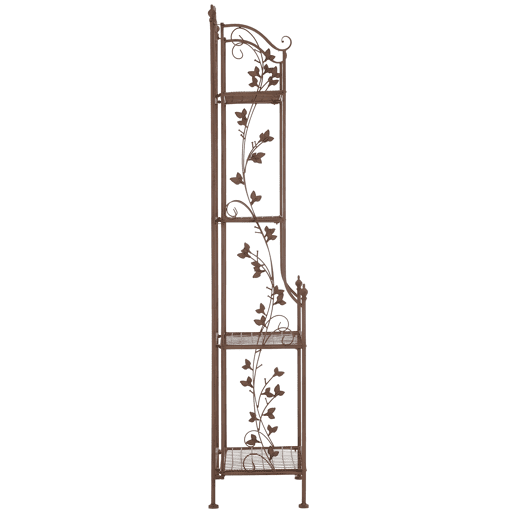 Estantería de Hierro Plegable Arona Metal Marrón antiguo 33X60X158 cm