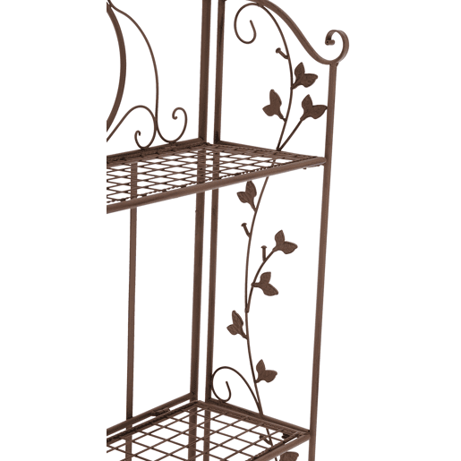Estantería de Hierro Plegable Arona Metal Marrón antiguo 33X60X158 cm