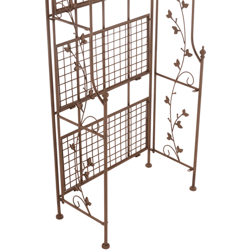 Estantería de Hierro Plegable Arona Metal Marrón antiguo 33X60X158 cm