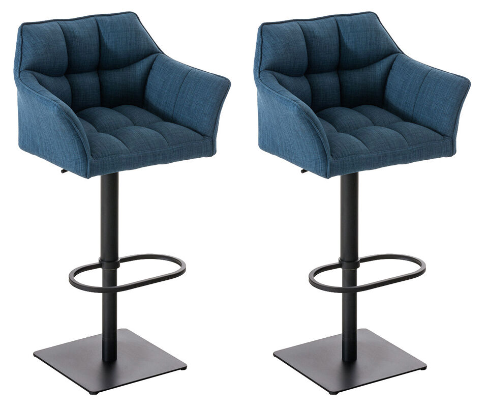 Set de 2 taburetes damaso en tela 64x45x88 cm