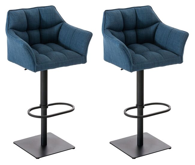 Set de 2 taburetes damaso en tela 64x45x88 cm