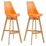 Set De 2 Taburetes Cannes ~ Asiento En Polipropileno Plástico Naranja 56X48X112 cm