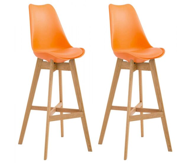 Set de 2 taburetes cannes ~ asiento en polipropileno 48x56x112 cm