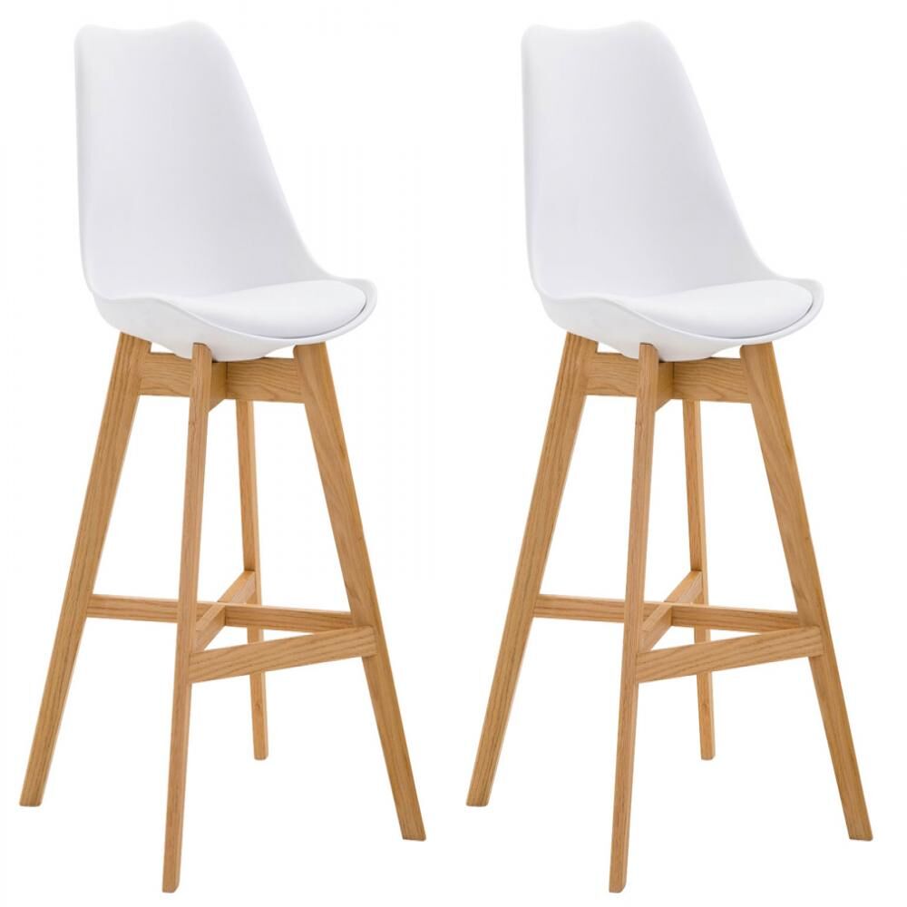 Set de 2 taburetes cannes ~ asiento en polipropileno 48x56x112 cm