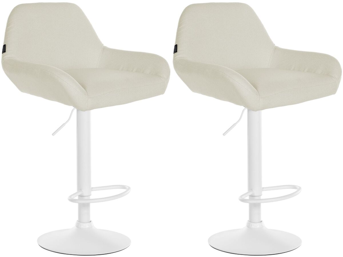 Set de 2 taburetes braga en tela 51x52x89 cm