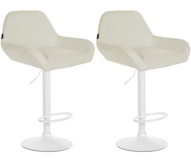 Set de 2 taburetes braga en tela 51x52x89 cm