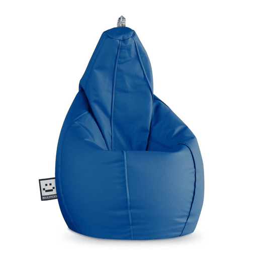 Puff Pêra Couro ecológico Azul XL HAPPERS