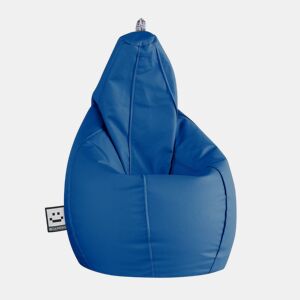 Puff Pêra Couro ecológico Azul XL HAPPERS