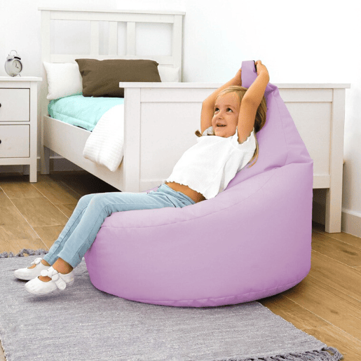 Poltrona estofada em couro sintético para interior lavanda Infantil HAPPERS