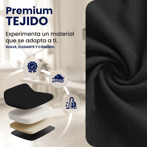 Silla de Oficina Thor de Tela Negro 78X69.5X113 cm
