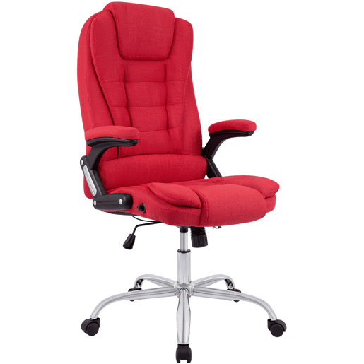 Silla de Oficina Thor de Tela Rojo 78X69.5X113 cm